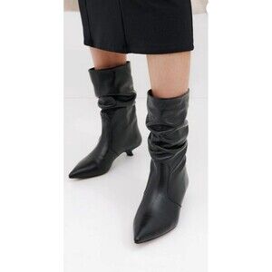 Italian Leather Quiet Luxury Minimalist Marcella NYC Fiona Ankle Boot EU 37/US 7